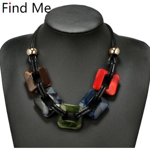 Find Me Fashion Power Leather Cord Statement Necklace & Pendants Vintage Weaving Collar Choker Necklace For Women Jewelry