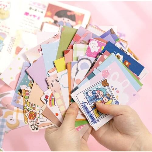 200pcs/lot kawaii Notepad Writable Loose-leaf paper Stationery Decoration Scrapbooking Office for School 2020 Memo Pad Bookmarks