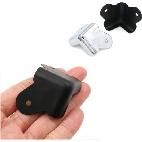 8PCs Iron Corner Protectors For Speaker Cabinet Guitar Amplifier Part Wood Box Cabinet Decorative Feet Leg Corner Brackets