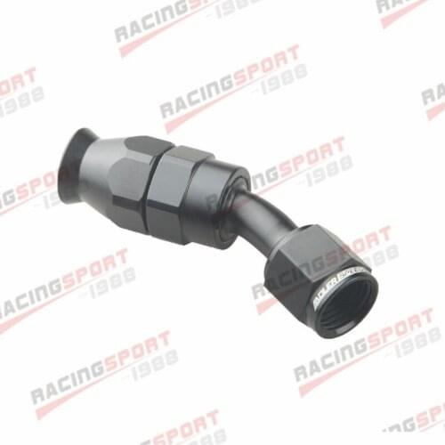 AN6 6AN 30 Degree Swivel Reusable PTFE Hose End Fitting Black