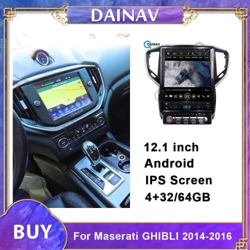 2 din Telsa Style Android Car Radio Multimedia DVD Player GPS Navigation For 2015 ghibli 3.0 casoline Car Audio Stereo