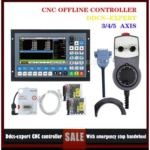 Newly upgraded CNC offline controller DDCS-EXPERT 3/4/5 axis 1MHz G code for CNC machining and engraving instead of DDCSV3.1