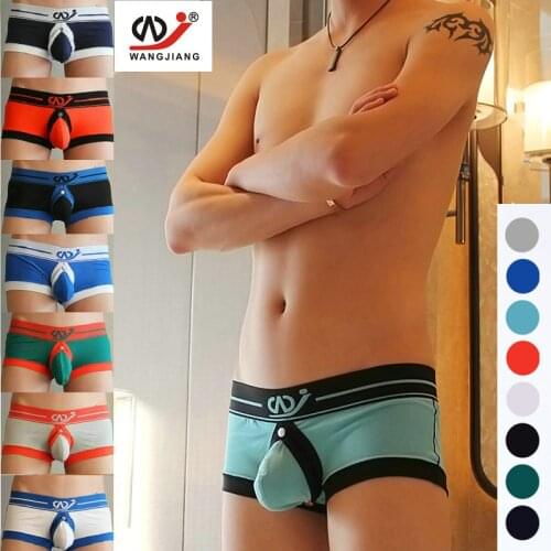 Men Sexy Open Crotch Boxer GAY Underwear HOT Gay Crotchless Removeable Pouch Boxers Underpants Modal