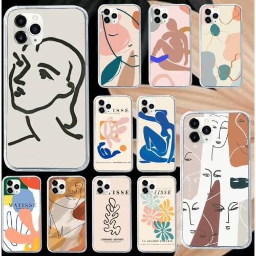 Henri Matisse art painting Phone Case for iPhone 11 12 mini pro XS MAX 8 7 6 6S Plus X 5S SE 2020 XR Luxury brand shell funda