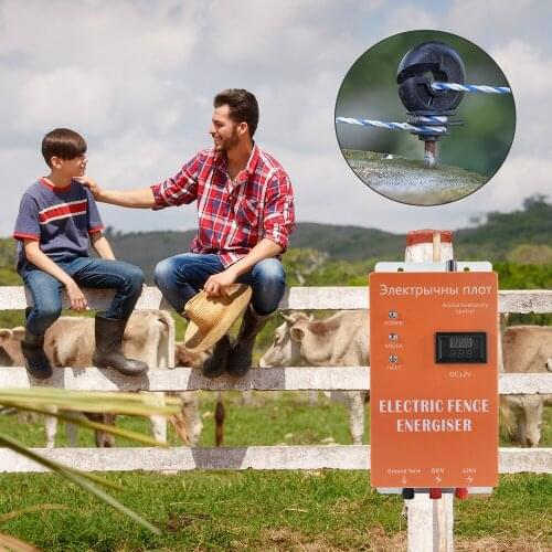 5/10/20/40KM Electric Alarm Fence Livestock 220V Electric Fence Charger High Voltage Pulse Controller with High Decibel Alarm