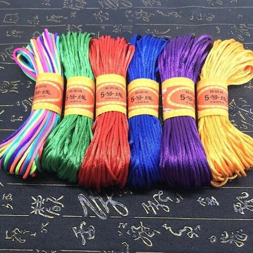 Korean Thread Korean Silk Hand-woven Rope Jade Thread 20 Meters No. 5 Thread Chinese Knot Rope Thread Slippers Weaving Wholesale
