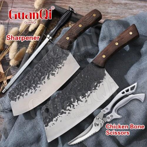 Forged Kitchen Knives Stainless Steel Chopping Cleaver Knife Sharp Blade Cleaver Handmade Chef Knife Kitchen Chicken Scissors