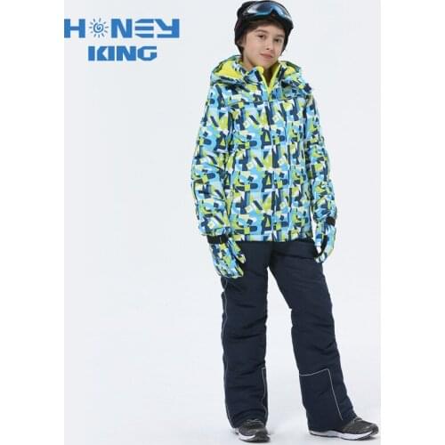 Boys Ski Sets Winter Waterproof Windproof Kids Ski Jacket Children Outdoor Camping Hiking Warm Hooded Snowboard Sports Suits