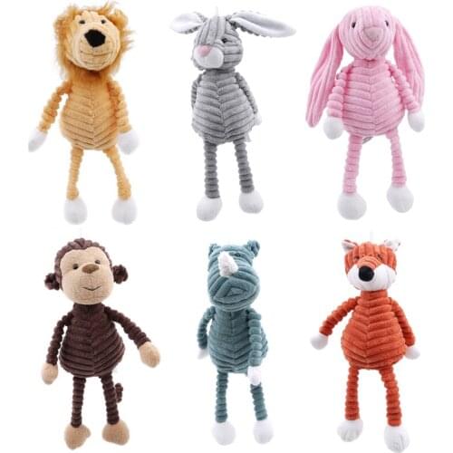 Cute Torest Animal PlushToy Stripe Baby Elephant Lion Fox Rabbit Pig Panda Duck Monkey Soft Stuffed Toys
