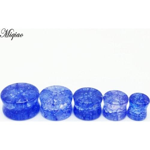 Miqiao 2pc 8mm-16mm Human Body Piercing Jewelry Glass Popcorn Ear Expander Auricle Wide Ear Device European and American New