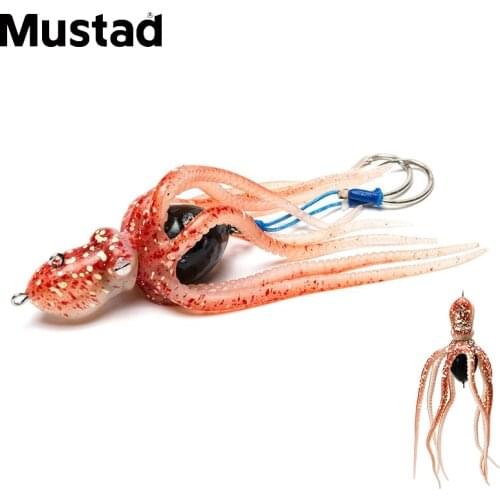 MUSTAD INKVADER OCTOPUS Soft Bait 120g/150g/170g/200g/230g/260g with Assist Hooks Slow Trolling or Slow Pitch Silicone Jigbait