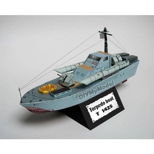 DIYMyModeI Russian t-1425 torpedo boat 1:150 DIY Handcraft Paper Model KIT Handmade Toy Puzzles Gift Movie prop