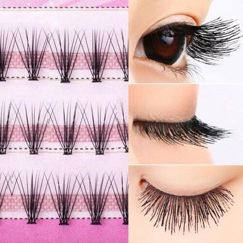 False Eyelashes 60 Cluster Faux Mink Curl Lash Grafting Eye Makeup Individual Fan Lashes Women Beauty Eye Makeup Tools