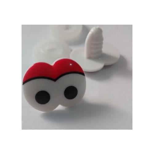 New arrival top quality 14*20mm plastic safety toy eyes with white washer for doll accessories