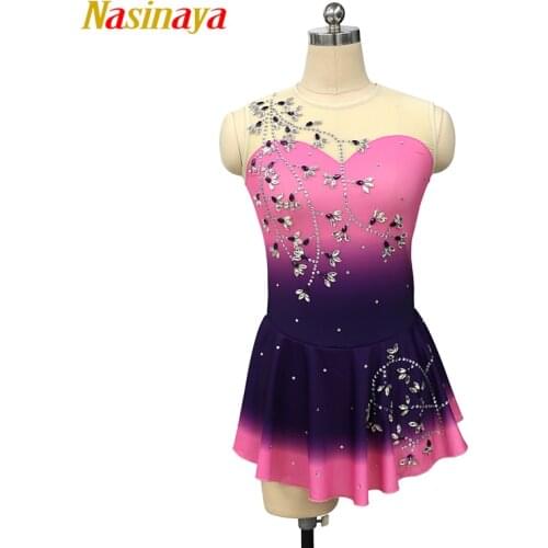 Nasinaya Figure Skating Dress Customized Competition Ice Skating Skirt for Girl Women Kids Patinaje Gymnastics Performance 212