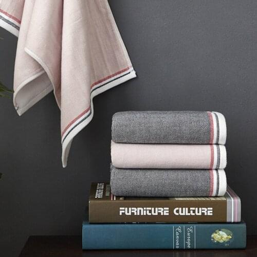 35*75cm 100%cotton British style face Towel For Adult Fast Drying Travel Gym Camping Sports business trip Soft washcloth