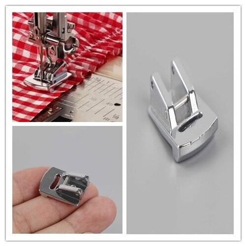 1PC Rolled Hem Curling Sewing Presser Foot For Sewing Machine Singer Janome Sliver Tone