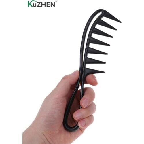 Afro Hairstyle Wide Teeth Hairbrush Fork Comb Men Beard Hairdressing Brush Barber Shop Styling Tool Salon Accessory