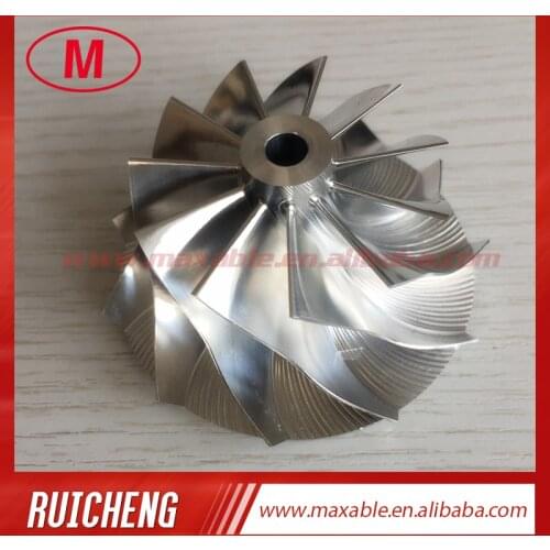 RHF55 48.62/65.00mm 11+0 blades high performance turbo aluminum 2618/Billet/milling compressor wheel for VF30/VF34 Upgrade