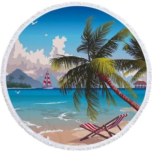 Seaside scenery coconut tree luxury beach towel Sea beach towel Towel beach Towels Towel beach towel Bath towels Beach mat towel
