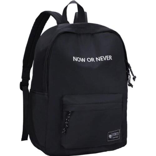 Backpack men and women large capacity simple pure color 2020 new high school boys laptop school bag female leisure travel bag