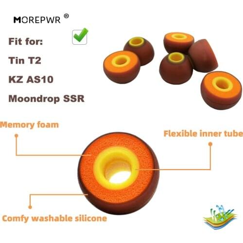Earpads Replacement Silicone Earbuds for Tin T2 T 2 T-2 KZ AS10 AS 10 AS-10 Moondrop SSR Tips Eartips