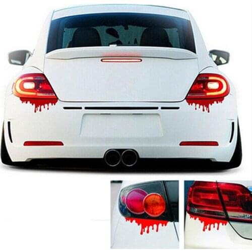 Reflective Red Blood Bleeding Car Sticker Car Decals Rear Front Headlight Sticker Spoof Car Stickers Special Car Stickers