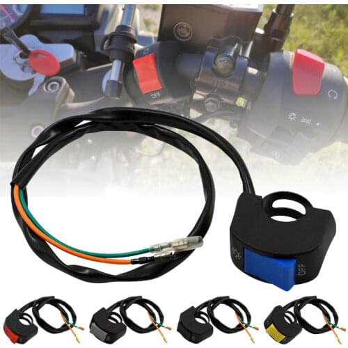 Universal 22mm Motorcycle Switch Handlebar Off-road Vehicle LED Headlights Power Off and Flameout Function Double Lash Switch