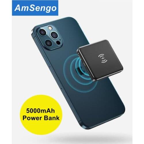 5000mAh Magnetic Wireless Power Banks For iPhone 12 12Pro Max Magnet External Battery Fast Charging Power Bank Case Battery