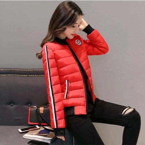 Ladies Bomber Jackets Autumn Winter Retro Baseball coat for women Students Ribbed Cuffs Feminina Basic Outwear NS8661