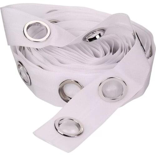 10 Meter Grommet Top White Transparent Ribbon Tape Thickening 5 Rings Per Meter DIY Sew Curtain Accessories cp101C