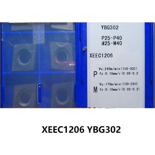 10pcs Original Carbide Inserts XEEC1206 YBG302 XEEC 1206 Lathe Milling Cutter process Steel & Stainless Turning Tools CNC