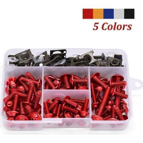 175PCS For Honda CBR600 F2,F3,F4,F4i VTX1300 CB650F VF750 Universal Motorcycle Fairing Body Bolts Kit Fastener Clips Screw Nuts