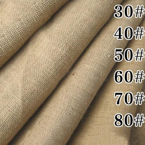 2 Sizes Hand Woven Natural Jute Fabric Material For DIY Handmade Craft Sewing Luggage Handbags Decoration Accessories