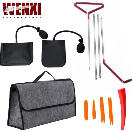 Car Tool Car Window Door Key Lost Kit Inflatable Air Pump Air Wedge Non Marring Wedge Storage Long Reach Grabber For Cars Truck