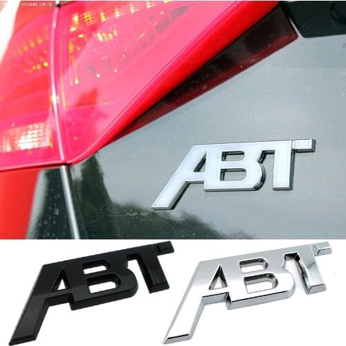 Trunk ABT Logo Emblem Sticker Metal For Audi S1 QS7 TT RS3 SQ2 RS6 RS7 SQ7 A3 RS4 RS5 SQ8 A8L S6 A4 Q5 A1 S5 S4 A5 Car Styling