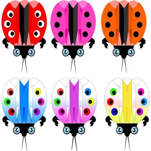 Free shipping large ladybug soft kite line nylon kite flying ladybird inflatable kites for adults kevlar bird kite windsock spor