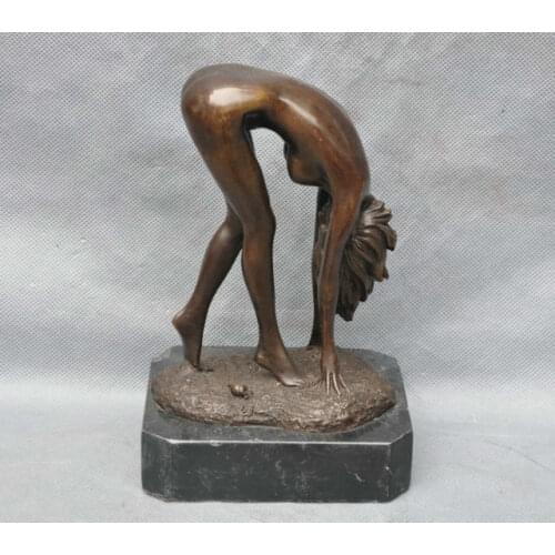 Bronze Sexy Body Beauty Woman Nude Art Sculpture Statue cigarette lighter cooking tools Decoration 100% Brass Bronze