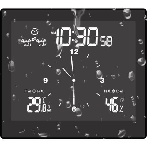 Digital Bathroom Clocks Thermometer Hygrometer Lcd Suction Cup Waterproof Shower Watches Temperature Humidity Meter Amazing