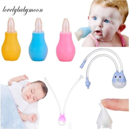 Infant silicone nasal aspirator pump type neonatal cold nasal mucus cleaner antibackflow baby nasal aspirator safe and non-toxic