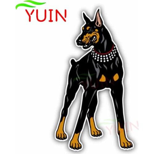 Doberman Pinscher Breed Dog Pet Car Sticker Fashion Motorcycle Auto Accessories PVC Bumper Decoration Waterproof Decal 15*8cm