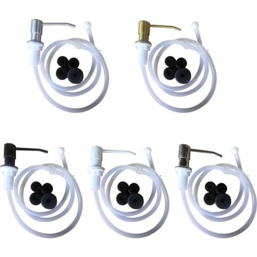 M7DF 1Set Stainless Steel Sink Liquid Soap Dispenser Lotion Pump Extension Tube