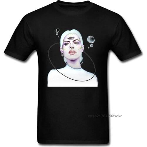Cosmic Siren 2018 Brand New Black T-shirt God Three Eyes Woman Printed Men Tops T Shirt Fitness Summer Fear Clothes