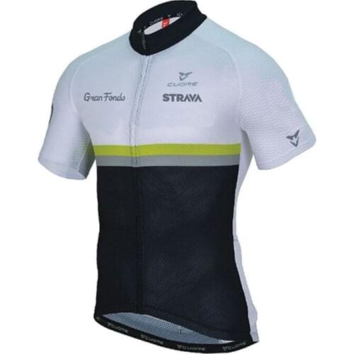 STRAVA Pro Team Summer Bike Shirt Mens Cycling Jersey Short Sleeve Sportswear Maillot Ciclismo MTB Breathable Clothing