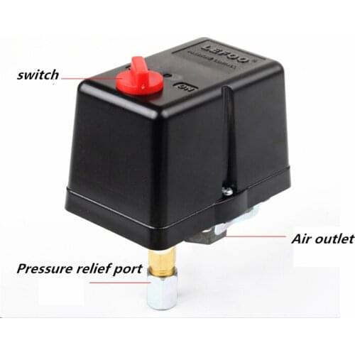 1/4" Horizontal rotary switch 0.55-0.8MPA silver contact automatic pressure control switch