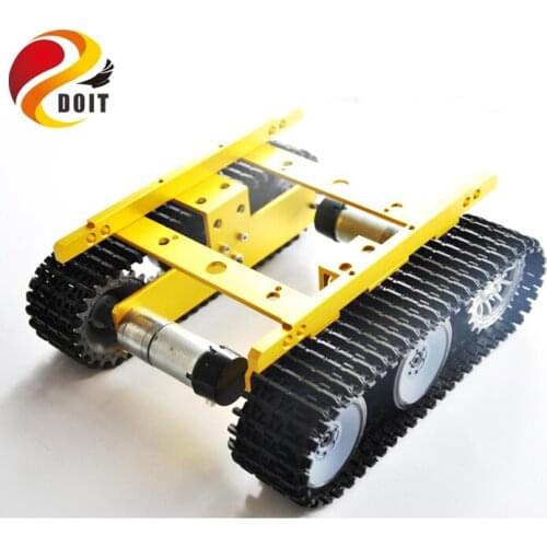 DOIT Tank Chassis car kit with Speed Sensor Creeper Truck Tracked Smart Car with High Torque Motors and Hall Sensor DIY Toy