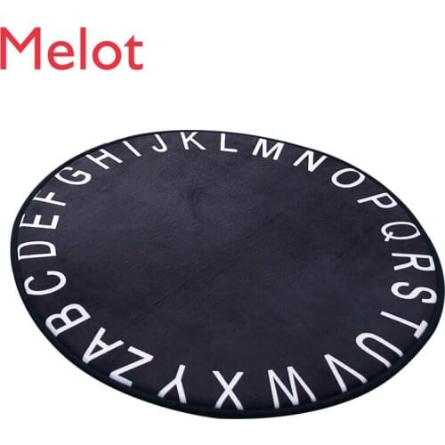 Round Slow Rebound Floor Mat Baby Game Mat Children Living Room Bedroom Carpet Machine Washable Cute Baby Room Decoration
