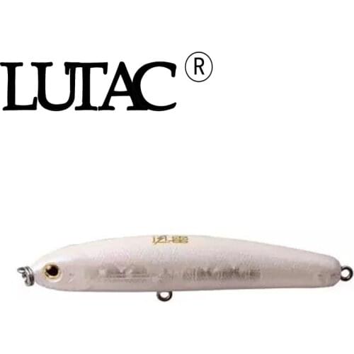 LUTAC Wholewater 80mm 12g TL02C Pencil Sinking Lip Stick Bait Lure ABS Hard Plastic 3D Eyes VMC Hook Fishing Gear