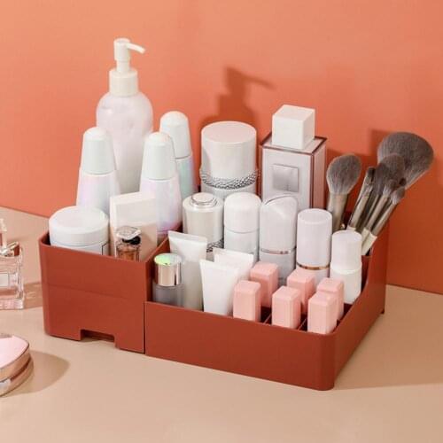 Multiple Tier Makeup Organizer Box For Cosmetics Desk Office Storage Skin Care Case Lipstick Case Sundries Make Up Organizer