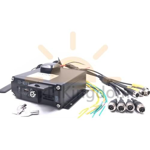 Truck / school bus driving record monitoring mdvr ahd 1080p 8CH dual SD card storage 3G / 4G GPS remote positioning